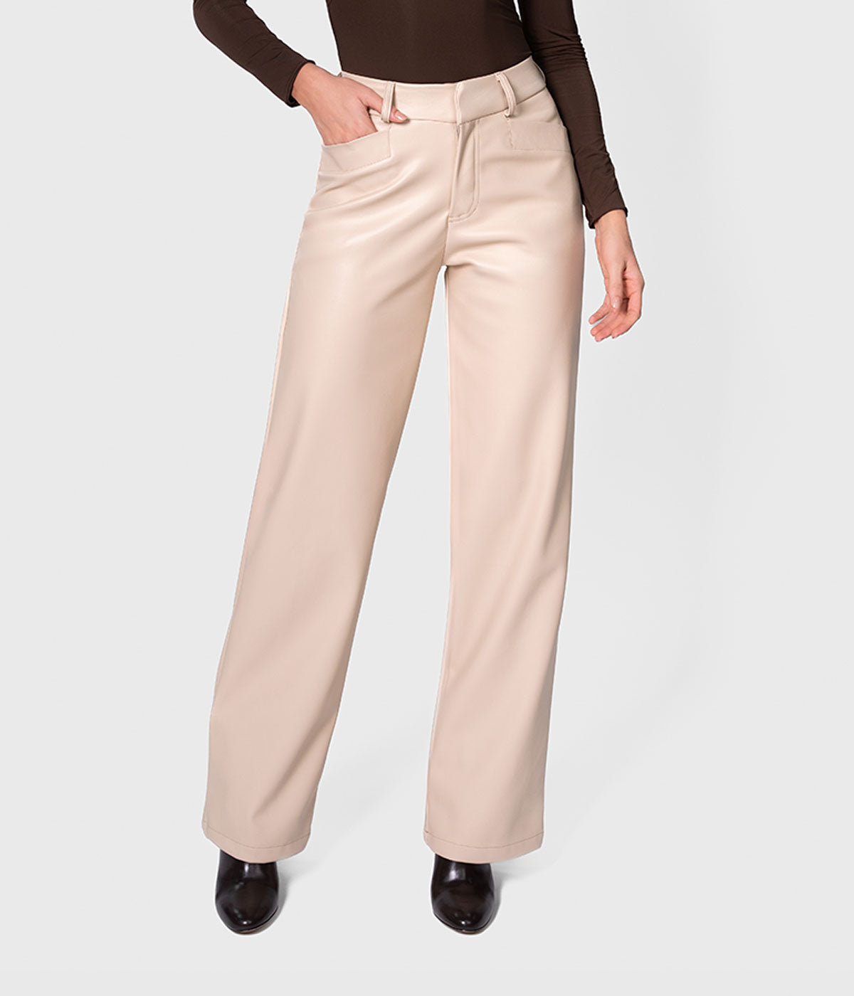 Kamel Leather Pant