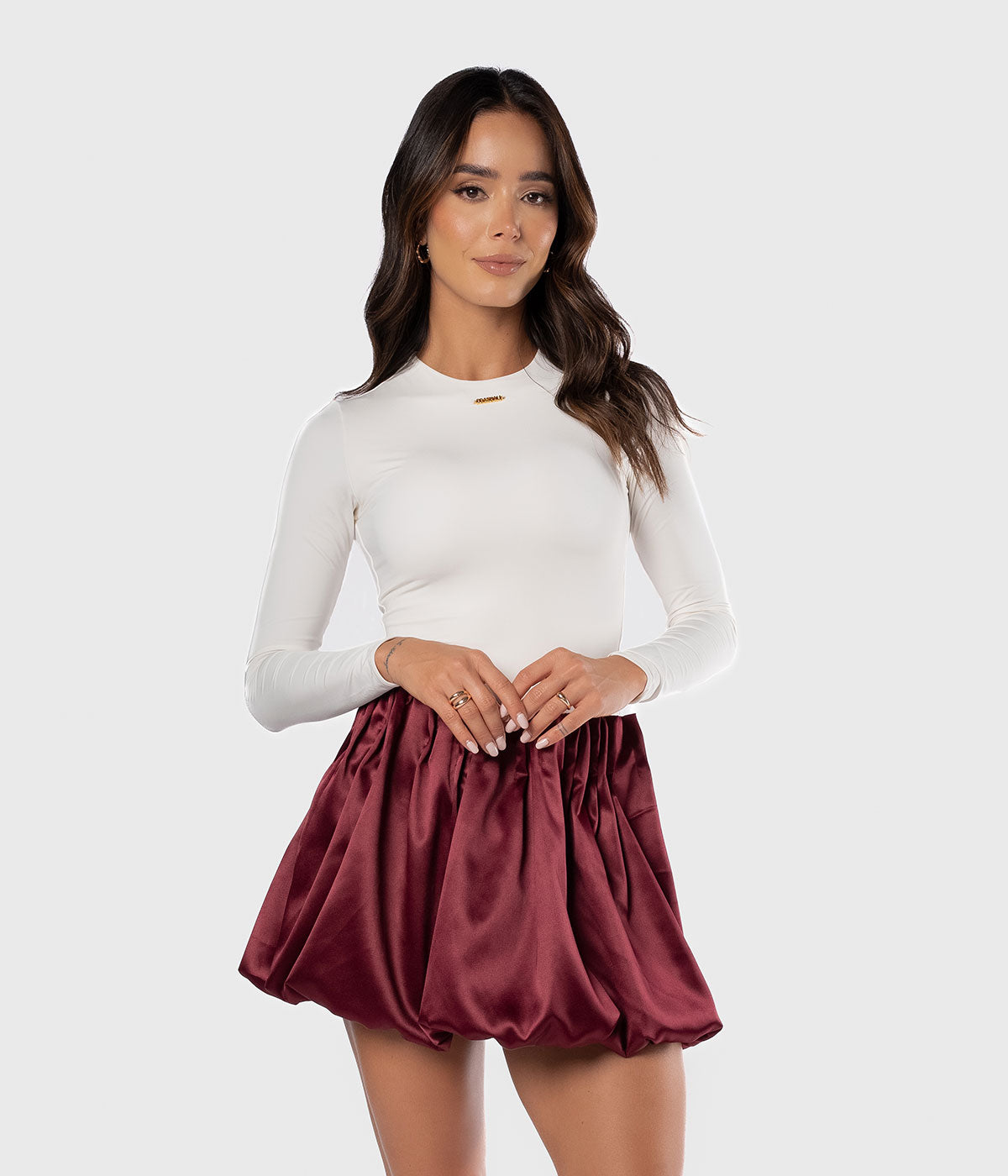 Xylenna Saten Skirt