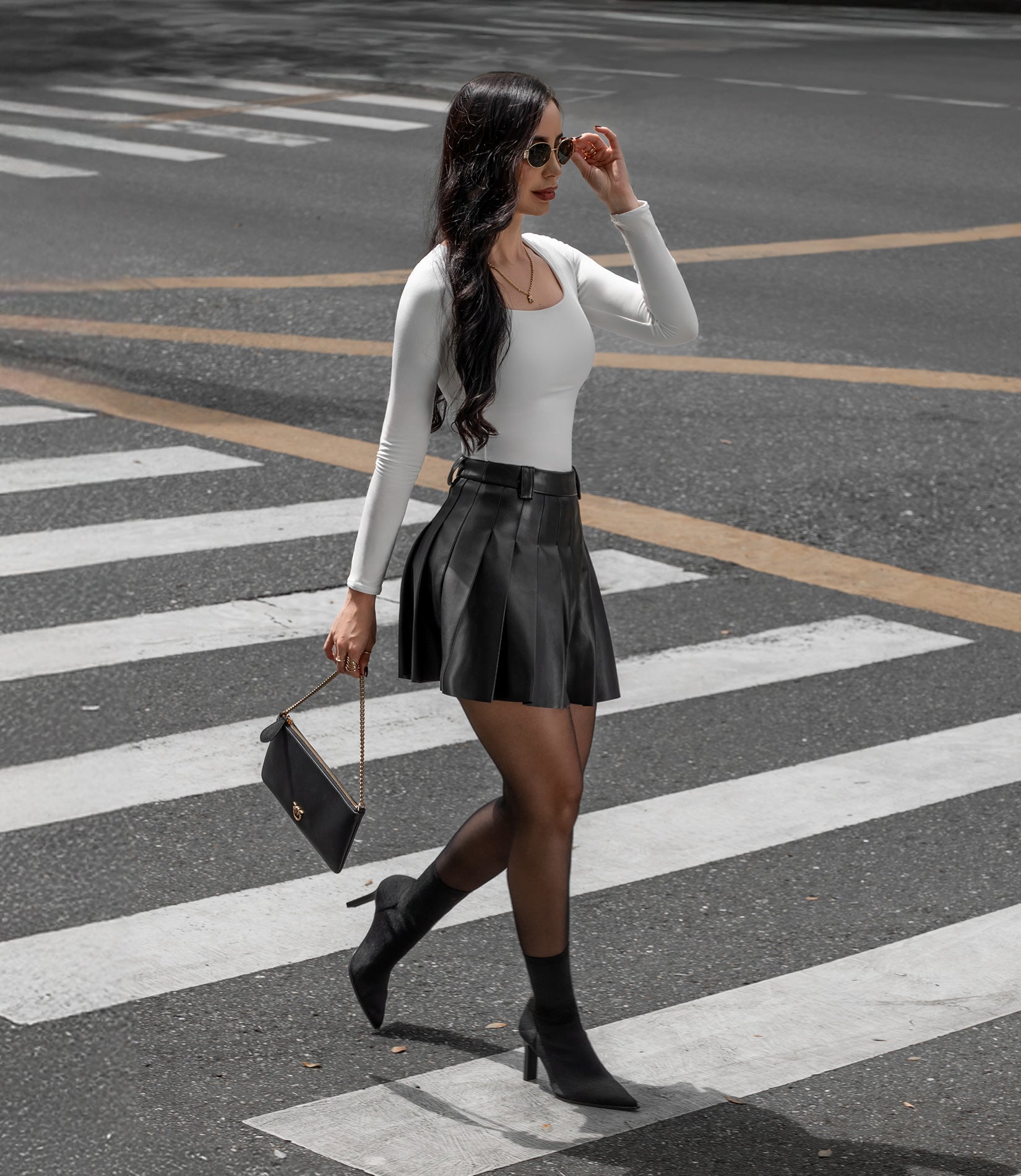 Modena Leather Skirt