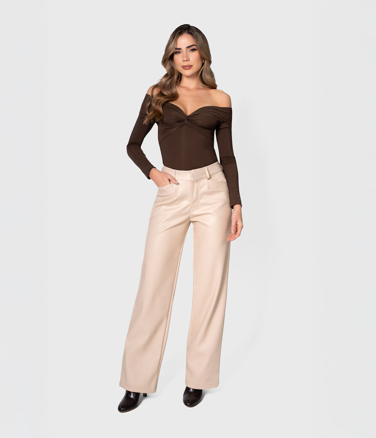 Kamel Leather Pant